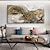 billige Abstrakte malerier-Hang malte oljemaleri Håndmalte Vannrett Abstrakt Landskap Moderne Valset lerret (uten ramme)