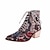 cheap Ankle Boots-Women&#039;s Boots Lace Up Boots Booties Ankle Boots Outdoor Daily Floral Embroidered Booties Ankle Boots Winter Chunky Heel Pointed Toe Elegant Vintage PU Lace-up Black Light Red Red
