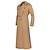 abordables Manteaux &amp; vestes-Homme Veste de transition Trench-Coat Long Sortir Toutes saisons Polyester Léger Vêtements d&#039;extérieur Vêtement Tenue Streetwear Uni Col Rabattu Double Boutonnage