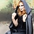 baratos Wearables &amp; Dress-Up-capa com capuz solto de halloween adulto mulheres homens unissex manto longo traje preto casacos presentes crianças adulto para festa de halloween