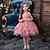 Χαμηλού Κόστους Φορέματα-Νήπιο Κοριτσίστικα Φόρεμα για πάρτυ Φλοράλ Αμάνικο Επίσημο Επίδοση Γάμου Δίχτυ Κεντητό Μοντέρνα χαριτωμένο στυλ Πριγκίπισσα Σατέν Πολυεστέρας Ως το Γόνατο