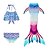 abordables Disfraces de niñas-Sirena Ariel colas de sirena Bañadores Bikini Trajes de baño Vacaciones for Chica Niños Mascarada