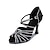 זול נעליים לטיניות-בגדי ריקוד נשים נעליים לטיניות מקצועי נעליים נוצצות מסיבה מסוגנן פאייטים עקב רחב פתוח בבוהן אבזם מבוגרים שזוף שחור שקד