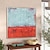 abordables Peintures Abstraites-fait à la main peint à la main peinture à l&#039;huile mur paysage art peinture abstraite bleu coucher de soleil art grand mur art ligne orange peinture sur toile pour décor de salon