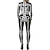 preiswerte Schädel &amp; Knochen-Totenkopf Halloween Cosplay Kostüm Bodysuits Ganzkörper-Catsuit Karnevalskostüm Ganzkörperanzug Einteiler Cosplay Kinder Erwachsene Damen Maskerade Party Halloween Einfache Halloween-Kostüme