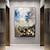 preiswerte Landschaftsgemälde-Großes Wandbild, luxuriöse Goldlinie, abstrakte Kunst, handgemaltes Ölgemälde auf Leinwand, luxuriöses Gemälde für Wohnzimmerdekoration, gespannte Leinwand