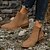 preiswerte Chelsea -Stiefel-Damen Stiefel Chelsea-Stiefel Stiefeletten Täglich Gehen Feste Farbe Stiefeletten Stiefeletten Winter Schnalle Blockabsatz Spitze Zehe Elegant Vintage Komfort PU Halbschuhe Dunkelbraun Schwarz Khaki