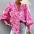 cheap Blouses &amp; Shirts-Women&#039;s Shirt Lantern Sleeve Blouse Red Print Flower Casual Long Sleeve Shirt Collar Casual Regular Fit Floral Spring &amp;  Fall
