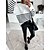 cheap Sweaters &amp; Cardigans-Women&#039;s Pullover Sweater Jumper Jumper Ribbed Knit Patchwork Crew Neck Striped Daily Going out Stylish Casual Fall Winter White S M L