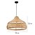 ieftine Design Lustre-candelabru din bambus retro ratan 40/50/60cm lemn de cafea e27 candelabru iluminat de tavan este aplicabil pentru camera de zi dormitor restaurant cafenea bar restaurant club alb cald 110-240v
