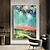 זול ציורי נוף-ציור שמן בעבודת יד קנבס אמנות קיר תפאורה מקורית צבעונית שמי לילה ציור אומנות לעיצוב הבית עם מסגרת מתוחה/ללא ציור מסגרת פנימית