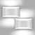 billige Indendørsvæglamper-2 pak 20cm 8in enkel og moderne hårdt kablet indendørs vægmonteret lampe sort og hvid 9w udskiftelig g9 pære velegnet til soveværelse sengen stue studie ac85-265v
