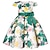 Χαμηλού Κόστους Φορέματα για πάρτι-Παιδιά Κοριτσίστικα Φόρεμα Φόρεμα για πάρτυ Φλοράλ Λουλούδι Κοντομάνικο Επίδοση Γάμου Ειδική Περίσταση Σουρωτά Κομψό Διακοπές Μοντέρνα Πολυεστέρας Μίντι