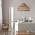 ieftine Design Lustre-candelabru din bambus retro ratan 40/50/60cm lemn de cafea e27 candelabru iluminat de tavan este aplicabil pentru camera de zi dormitor restaurant cafenea bar restaurant club alb cald 110-240v