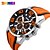 voordelige Quartz-horloges-heren skmei stopwatch luxe horloges siliconen band casual horloges voor mannen waterdichte quartz 9128 klok