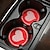 cheap Car Organizers-2PCS Heart Shape Car Diamond Coaster Water Cup Slot Non-Slip Mat Silica Pad Cup Holder Mat Auto Interior Decoration Accessories