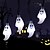abordables Luces decorativas-luces de cadena solares de halloween al aire libre impermeable murciélago fantasma araña cráneo luz de mano 6.5m 30leds 8 modos halloween patio patio jardín balcón cerca halloween fiesta al aire libre