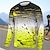 abordables Maillots pour hommes-21Grams Homme Maillot de descente manche longue Cyclisme Top avec 3 poches arrière VTT Vélo tout terrain Vélo Route Respirable Séchage rapide Evacuation de l&#039;humidité Bandes Réfléchissantes Jaune
