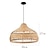 ieftine Design Lustre-candelabru din bambus retro ratan 40/50/60cm lemn de cafea e27 candelabru iluminat de tavan este aplicabil pentru camera de zi dormitor restaurant cafenea bar restaurant club alb cald 110-240v