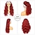 Недорогие Парик из искусственных волос без шапочки-основы-бесклеевой парик с повязкой на голову свободное тело волнистые синтетические волосы парики для чернокожих женщин волна без кружевных передних париков красный цвет парики машинного производства