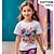 billige piges 3d t-shirts-Pige 3D Grafisk Sommerfugl T-shirt Kortærmet 3D-udskrivning Sommer Forår Aktiv Mode Sød Stil 100 % bomuld Børn 3-12 år udendørs Afslappet Daglig Regulær