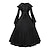 preiswerte Historische &amp; Vintage-Kostüme-Punk &amp; Gothic Mittelalterlich Partykostüm Maskerade Halloween Kostüme Hexe Cosplay Damen Kordelzug Einfarbig Halloween Karnival Halloween Veranstaltung / Fest Kleid