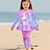 ieftine seturi 3d fete-Fete 3D Grafic Desene Animate Inorog Tricou și Pantaloni Set rochii Set de îmbrăcăminte Manșon Lung Tipărire 3D Vară Toamnă Iarnă Activ Modă Zilnic Poliester Copii 3-12 ani În aer liber Dată Vacanță