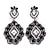 cheap Earrings-Women&#039;s Hoop Earrings Geometrical Precious Statement Imitation Diamond Earrings Jewelry Black For Wedding Party 1 Pair