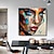 رخيصةأون لوحات الأشخاص-لوحة فنية جدارية مصنوعة يدويًا صورة شخصية وجه امرأة ديكور جدران المنزل قماش ملفوف (بدون إطار)