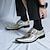 tanie Oksfordki męskie-Męskie Oksfordki Eleganckie buty Sandały z kryształkami Brytyjskie buty w kratę Metaliczne buty Codzienny W stylu brytyjskim Ślub Impreza / bankiet Dzień Św. Patryka Skóra patentowa Wygodny