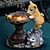 tanie Światła ścieżki i latarnie-kreskówka zewnętrzne lampy słoneczne kreatywne światła kot królik dekoracja żywica ogród oświetlenie dziedzińca balkon światła zwierząt