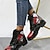 お買い得  戦闘ブーツ-女性用 ブーツ コンバットブーツ 3D ブーツアンクルブーツ 冬 編み上げ ブロックヒール ローヒール 異形ヒール ラウンドトウ パンク 豪華 合皮 靴紐 ブラック