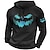 cheap Men&#039;s Pullover Hoodies-Halloween Mens Graphic Hoodie Prints Daily Classic Casual 3D Pullover Holiday Going Out Hoodies Waffle Red Blue Purple Long Sleeve Squares Black Pumpkin Face