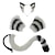 abordables Accessoires de coiffure-Couvre-chef à oreilles de bête en peluche, gants à doigts ouverts, queue de bête, accessoires de cosplay, accessoires pour cheveux, ensemble queue de chat
