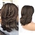 cheap Synthetic Trendy Wigs-Dark Gray Ombre Layered Wigs with Curtain Bangs for Black Women,Synthetic Short Gray Highlight Wavy Layered Curly ,Black ang Grey Wavy Bob Wig for Daily Use