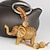 cheap Car Pendants &amp; Ornaments-Vintage Polyresin Lucky Elephant Carved Pendant Keychain - Perfect Gift for Men and Women!