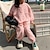 Недорогие Комплекты-2 предмета Дети Девочки Медведи Crewneck Комплект с капюшоном и спортивными штанами Устанавливать Длинный рукав Мода на открытом воздухе Хлопок 3-7 лет Весна Розовый Серый