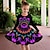 cheap Girl&#039;s 3D Dresses-Girls&#039; 3D Graphic Floral Dress Long Sleeve 3D Print Summer Fall Sports &amp; Outdoor Daily Holiday Cute Casual Beautiful Kids 3-12 Years Casual Dress A Line Dress Above Knee Polyester Regular Fit