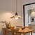 abordables Éclairages pour îlot-Lampe à suspension LED en tissu de bois, lampe suspendue pour loft, hauteur réglable, lampe suspendue pour chambre à coucher, bar, café, table de bureau, lampes suspendues 110-240v