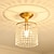 cheap Dimmable Ceiling Lights-Crystal Chandelier Flush Ceiling Light  Raindrop Crystal Pendant Light Decoration for Bedroom Hallway Living Room 110-240V