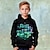 olcso fiú 3D pulóverek és pulóverek-Fiú 3D Grafika Mértani Színes Kapucnis felsőrész Hosszú ujj 3D nyomtatás Tavasz Ősz Tél Divat Utcai sikk Menő Poliészter Gyerekek 3-12 év Szabadtéri Hétköznapi Napi Normál