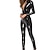 cheap Sexy Bodies-Women&#039;s Sexy Bodies Jumpsuit One Piece Pajama Pure Color Fashion Sexy Uniforms Comfort Christmas Street Xmas Bed Spandex Breathable Stand Collar Long Sleeve Elastic Waist Fall Winter Black Pink