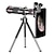 abordables Télémètres et télescopes-48x super téléobjectif zoom objectif de téléphone portable puissant télescope monoculaire en métal mobile hd téléobjectif avec trépied pour le camping