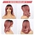 abordables Perruques Synthétiques Sans Bonnet-perruque rose ondulée en couches perruques roses courtes avec une frange pour les femmes