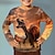 ieftine tricouri 3d pentru băieți-Băieți 3D Grafic Animal Dinozaur Tricou Manșon Lung Tipărire 3D Vară Primăvară Toamnă Sport Modă Șic Stradă Poliester Copii 3-12 ani În aer liber Casual Zilnic Fit regulat