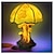 Недорогие Настольные лампы-6-дюймовая настольная лампа в виде гриба, декоративная прикроватная лампа из богемной смолы для спальни, гостиной, домашнего офиса, декор, подарок