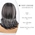 cheap Synthetic Trendy Wigs-Dark Gray Ombre Layered Wigs with Curtain Bangs for Black Women,Synthetic Short Gray Highlight Wavy Layered Curly ,Black ang Grey Wavy Bob Wig for Daily Use