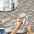 billige Veggklistremerker-12 stk kunstig stein fliser veggklistremerke 3d vinyl tapet selvklebende blomster hjemmeinnredning for kjøkken bad 15*30cm