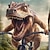 voordelige 3D-sets voor jongens-Jongens 3D dier Dinosaurus Trui &amp; broek Lange mouw 3d printen Herfst Winter Actief Modieus Stoer Polyester Kinderen 3-12 jaar Buiten Straat Vakantie Normale pasvorm