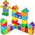olcso Fejlesztőjátékok-103db villa építőkocka játékok ház toldó játékok montessori játékok kisgyermekeknek finommotorika oktatás - osztályozás és összeillesztés gyerekoktatás egymásra rakott játékok véletlenszerű színek